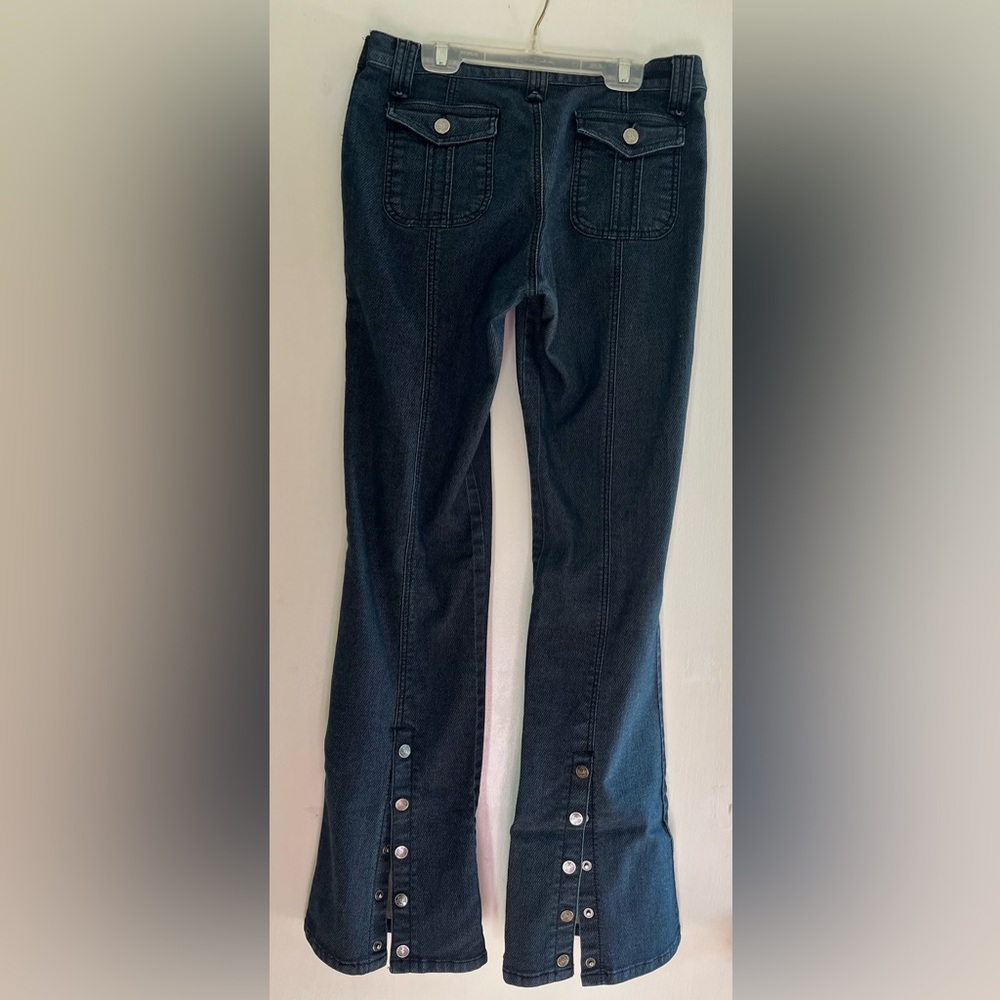 Adolfo Jeans with Snap Accents Size 6